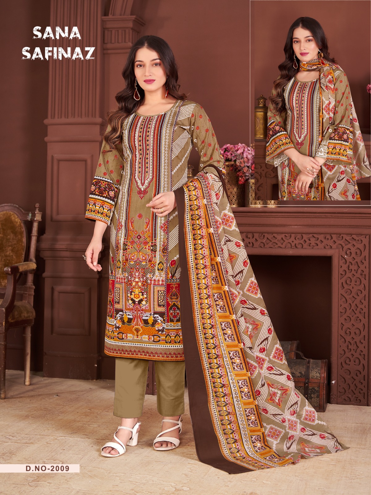 Ganesha Sana Safinaz Vol-2 Wholesale Pure Cotton Printed Dress Material