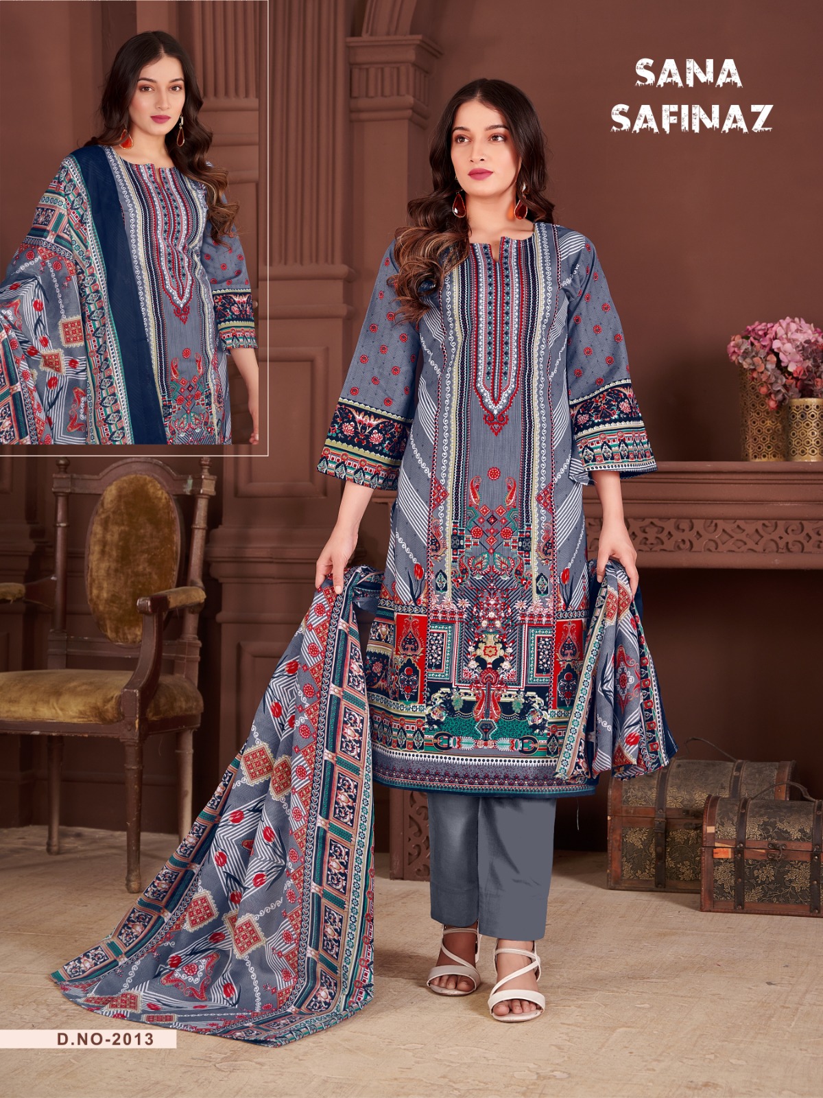 Ganesha Sana Safinaz Vol-2 Wholesale Pure Cotton Printed Dress Material