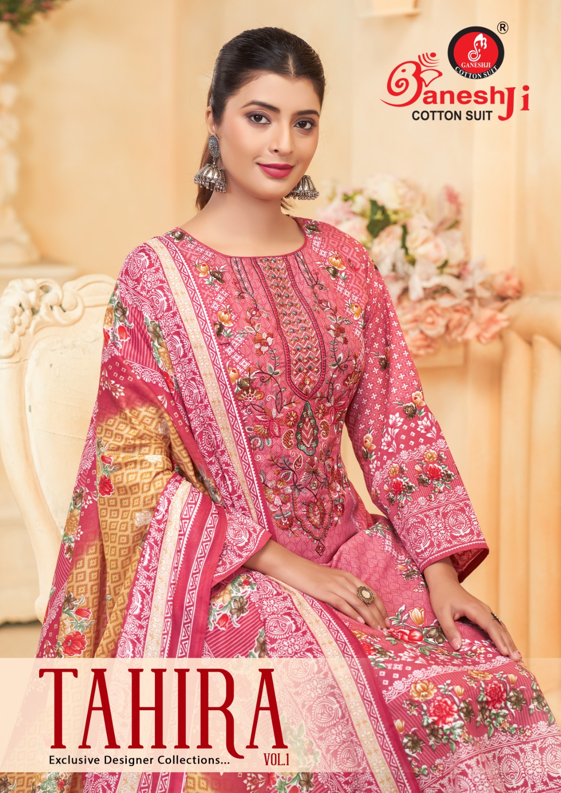 Ganeshji Tahira Vol-1 Wholesale Soft Cotton Printed Dress Material