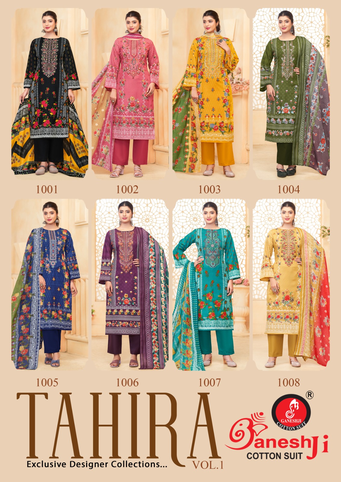 Ganeshji Tahira Vol-1 Wholesale Soft Cotton Printed Dress Material