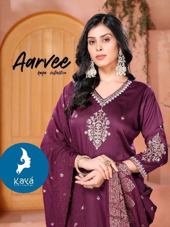 aarvee by kaya gaji silk fully stitch plus size salwar kameez online