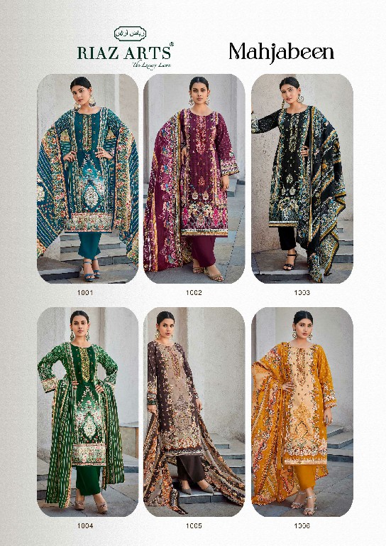 riaz arts mahjabeen karachi lawn modern pakistani 3pcs dress