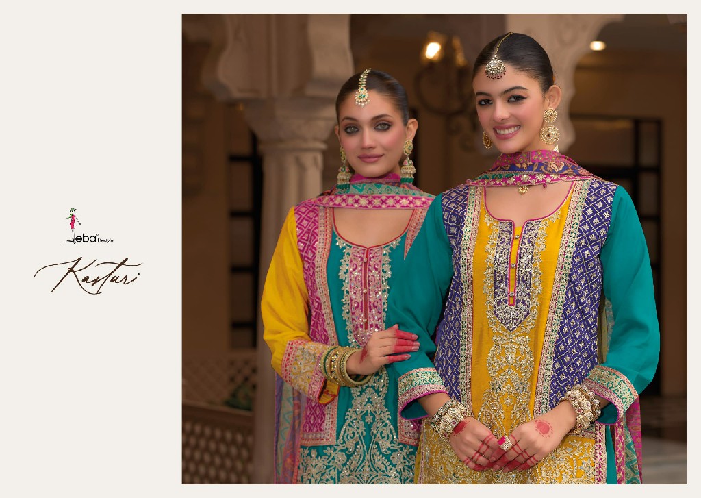Eba Lifestyle Kasturi Wholesale Heavy Chinon Readymade Suits