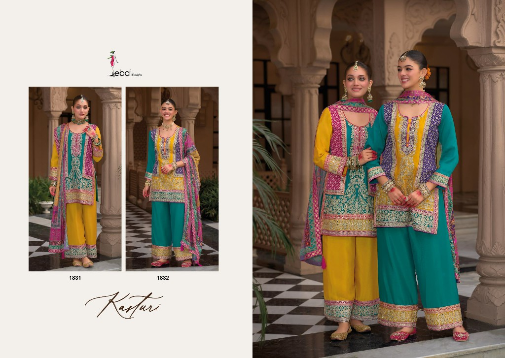 Eba Lifestyle Kasturi Wholesale Heavy Chinon Readymade Suits