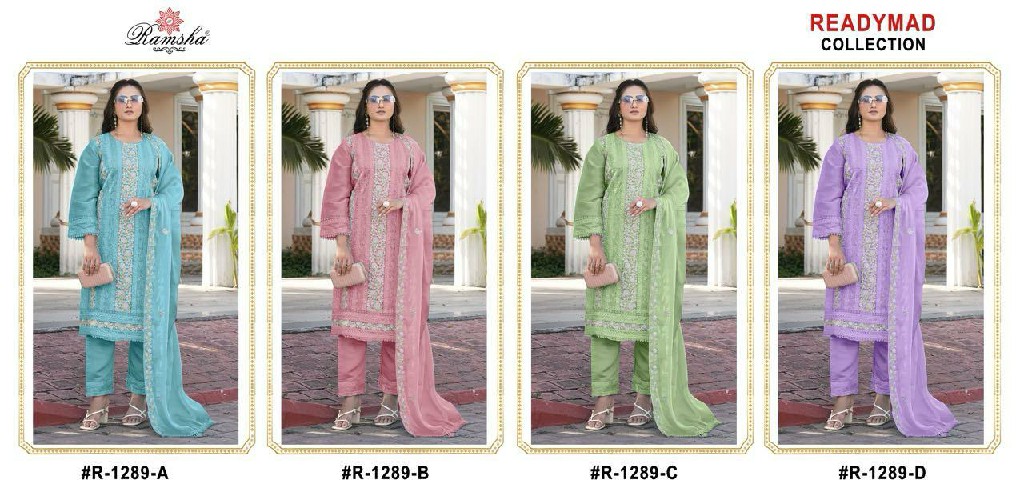 Ramsha R-1289 Wholesale Readymade Indian Pakistani Salwar Suits