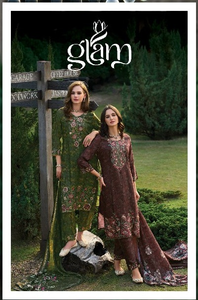 Poonam Glam Wholesale Muslin Digital Kurti With Pant And Dupatta