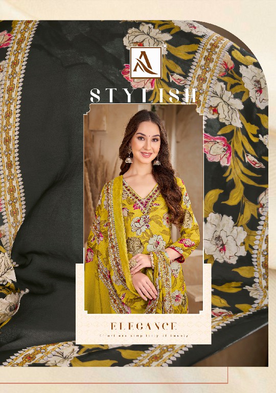 Alok Raabia Wholesale Pure Viscose Muslin With Handwork Dress Material