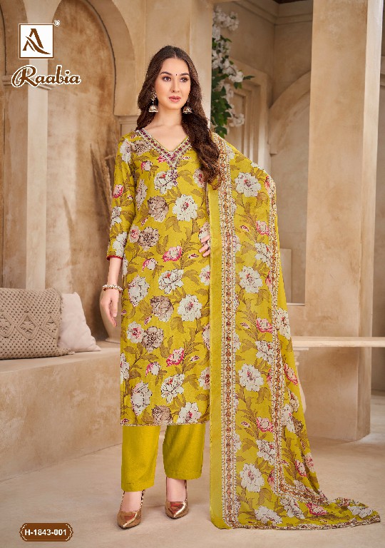 Alok Raabia Wholesale Pure Viscose Muslin With Handwork Dress Material