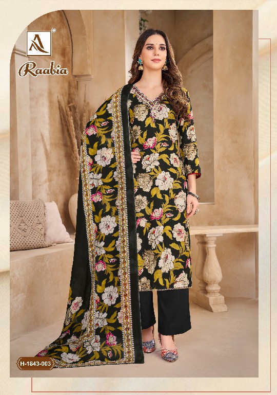 Alok Raabia Wholesale Pure Viscose Muslin With Handwork Dress Material