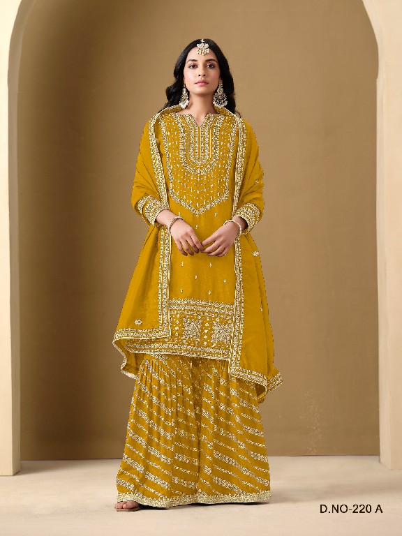 Twisha By Dani Creations Aanaya Vol-220 Wholesale Art Silk Free Size Stitched Suits
