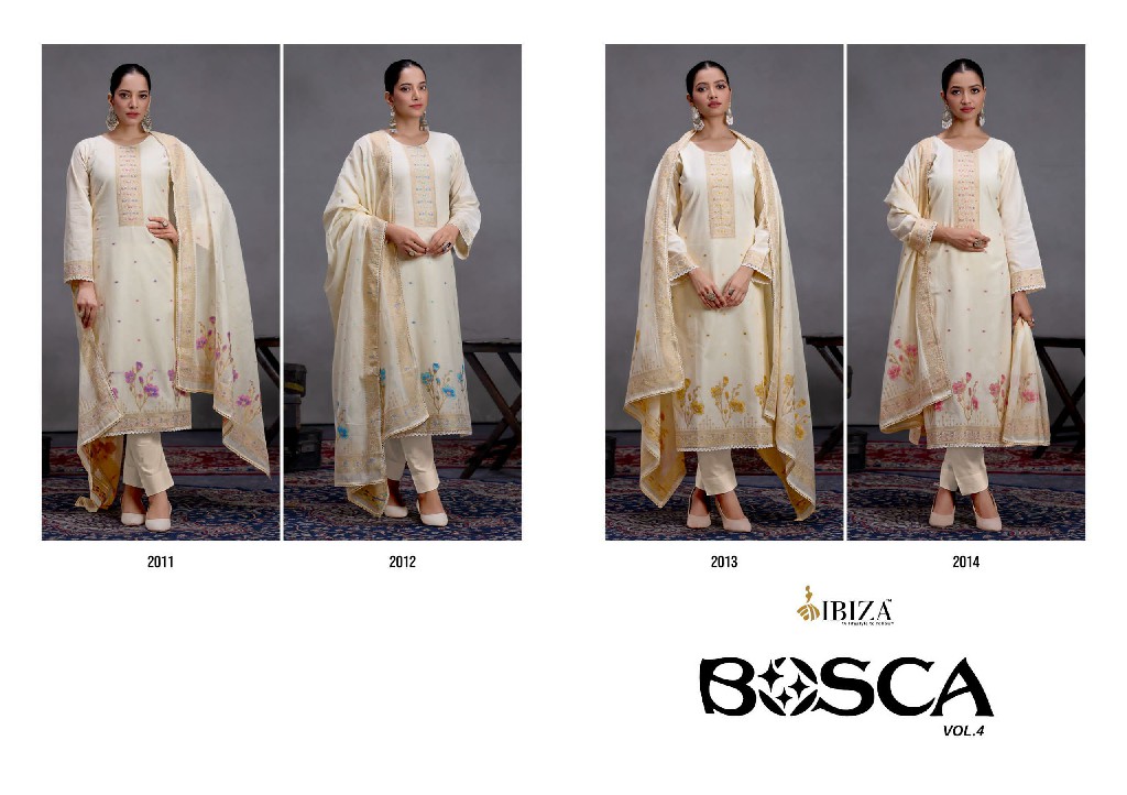 bosca vol 4 by ibiza lawn cotton jacquard elegance style dress material