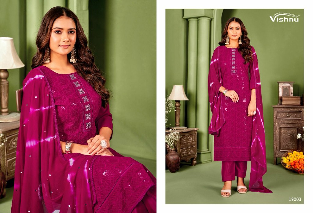 Vishnu Zulfat Vol-6 Wholesale Georgette Fabrics Dress Material