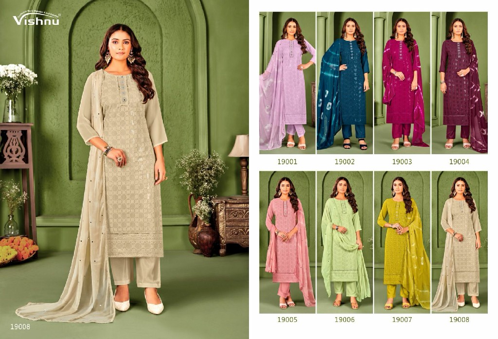 Vishnu Zulfat Vol-6 Wholesale Georgette Fabrics Dress Material