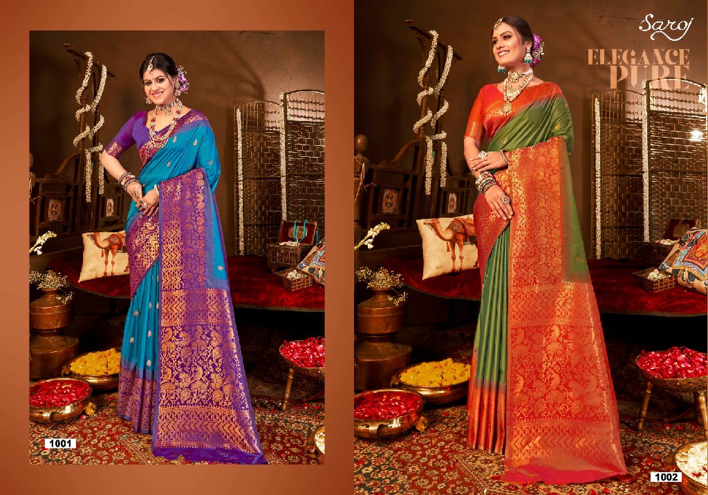 Saroj Sambhavi Silk Vol-1 Wholesale Soft Silk Rich Pallu Sarees