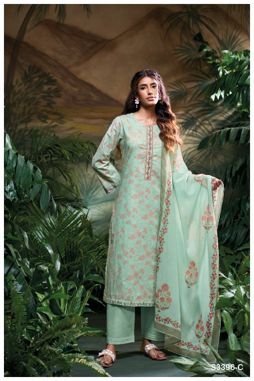 Ganga Maiya S3396 Wholesale Cotton Printed With Embroidery Work Salwar Suits