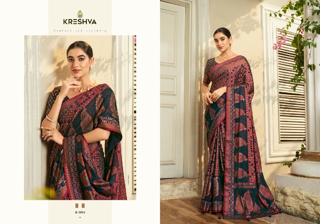 Kreshva Divyanka Wholesale Georgette With Burnout Soft Finish Sarees