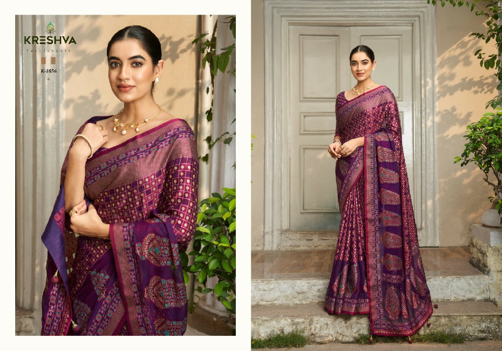 Kreshva Divyanka Wholesale Georgette With Burnout Soft Finish Sarees