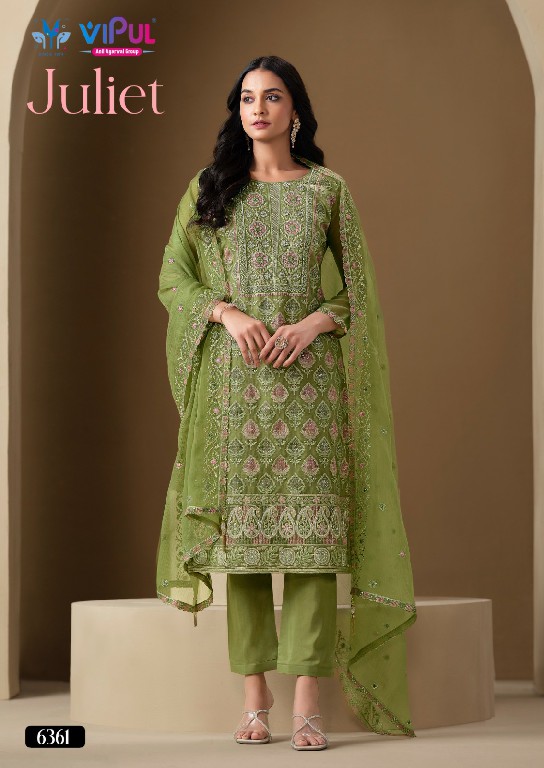 Vipul Juliet Wholesale Chiffon Fabrics Straight Cut Salwar Kameez