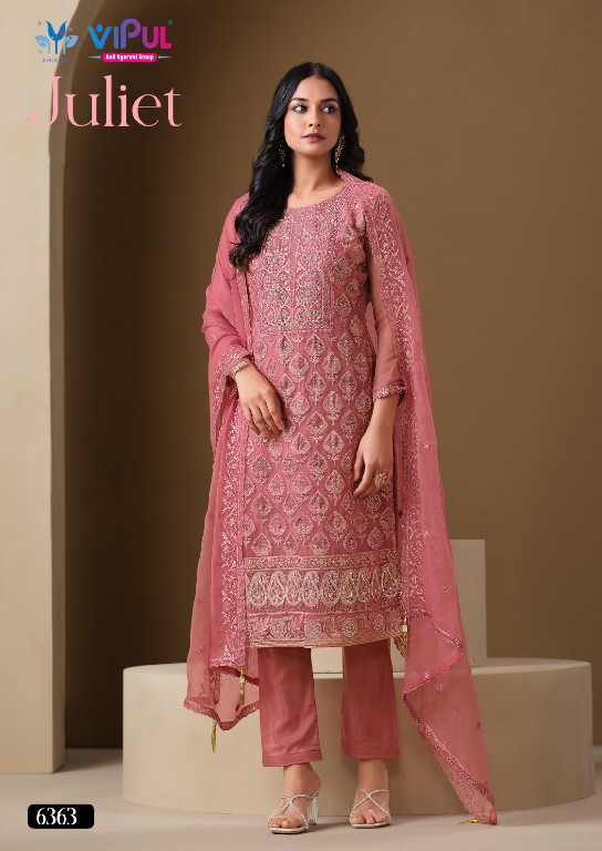 Vipul Juliet Wholesale Chiffon Fabrics Straight Cut Salwar Kameez