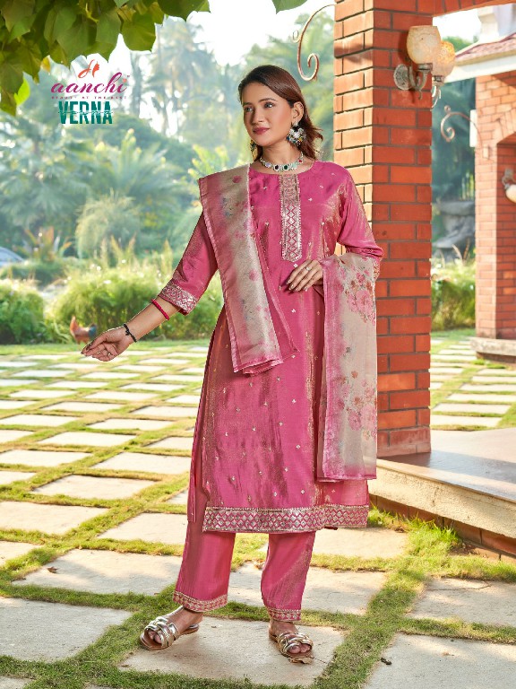 Aanchi Verna Wholesale 3 Piece Set Straight Concept Salwar Suits