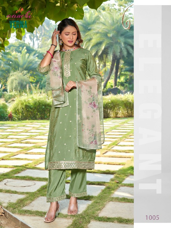 Aanchi Verna Wholesale 3 Piece Set Straight Concept Salwar Suits