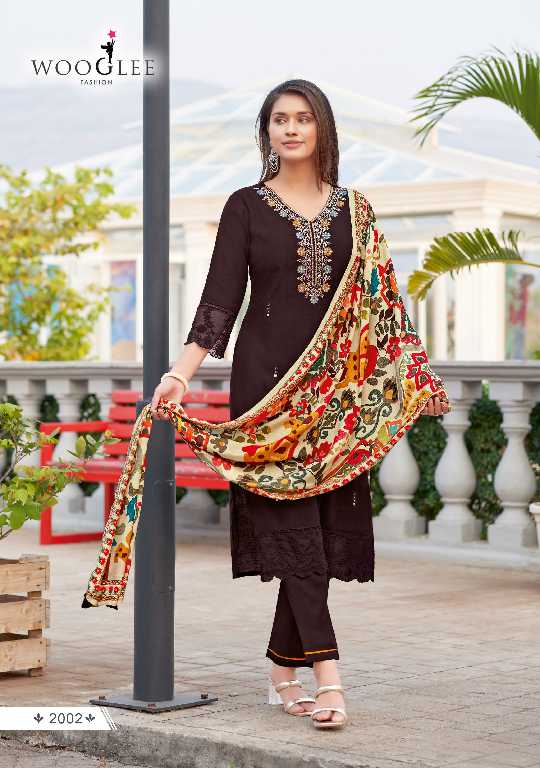 Wooglee Ehsaas Wholesale Viscose Weaving Top With Pant And Dupatta