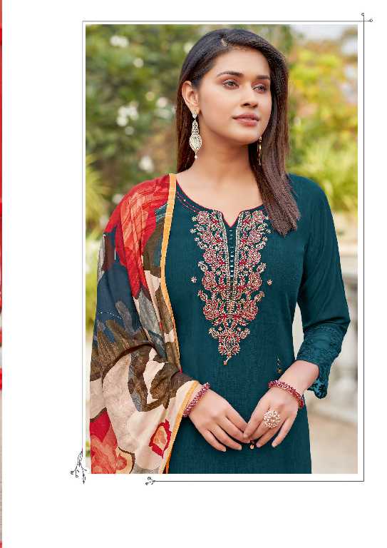 Wooglee Ehsaas Wholesale Viscose Weaving Top With Pant And Dupatta