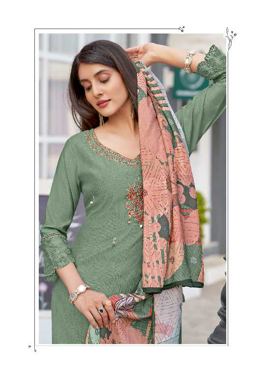 Wooglee Ehsaas Wholesale Viscose Weaving Top With Pant And Dupatta