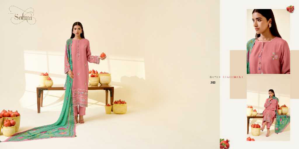 Kimora Sohni Anaar Wholesale Pure Muslin With Work Salwar Suits