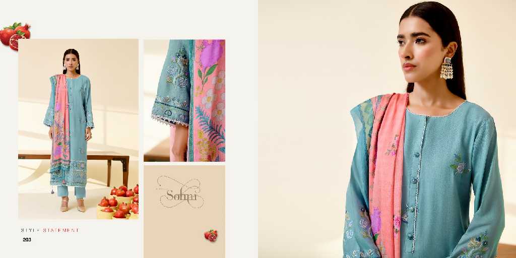 Kimora Sohni Anaar Wholesale Pure Muslin With Work Salwar Suits