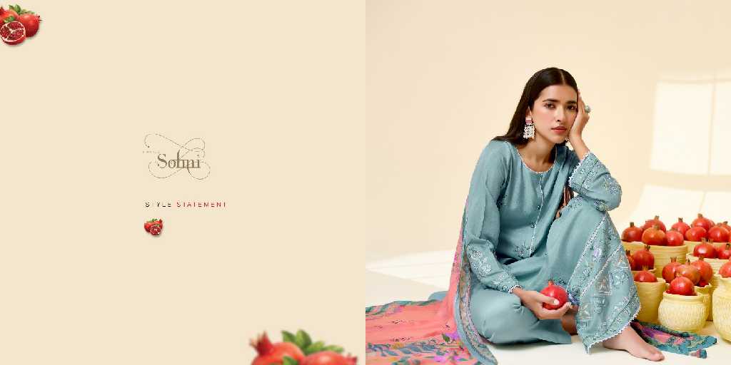 Kimora Sohni Anaar Wholesale Pure Muslin With Work Salwar Suits