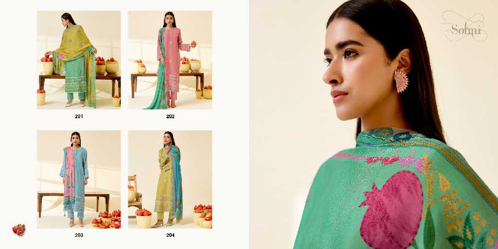 Kimora Sohni Anaar Wholesale Pure Muslin With Work Salwar Suits