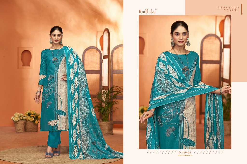 Radhika Azara Noori Wholesale Pure Lawn Cotton With Work Dress Material