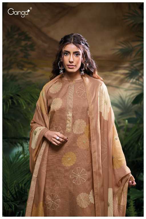 Ganga Navjot S3408 Wholesale Pure Kota Printed With Hand Embroidery Salwar Suits
