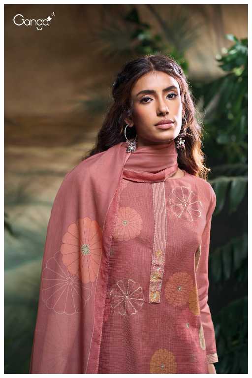 Ganga Navjot S3408 Wholesale Pure Kota Printed With Hand Embroidery Salwar Suits