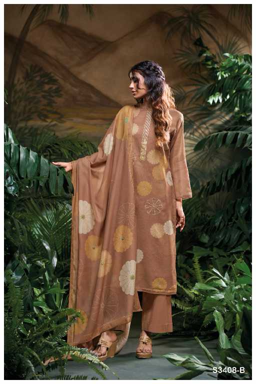 Ganga Navjot S3408 Wholesale Pure Kota Printed With Hand Embroidery Salwar Suits