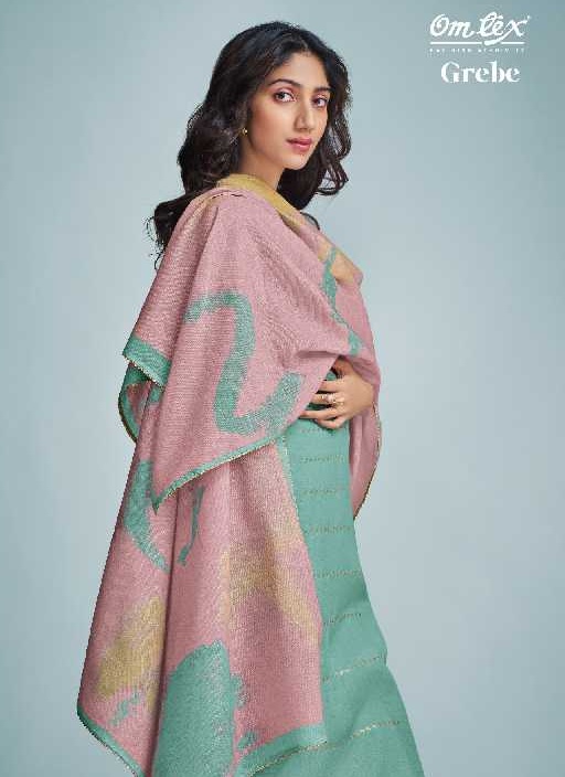 Omtex Grebe Wholesale Pure Linen Jacquard With Work Salwar Suits