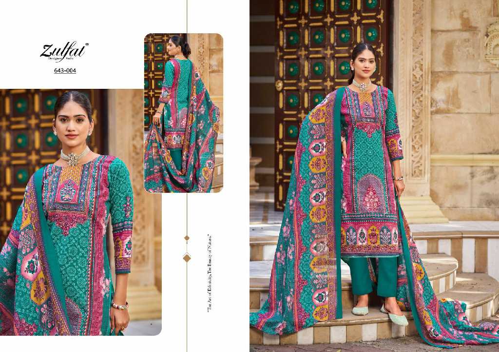 Zulfat Malang Wholesale Pure Cotton With Heavy Handwork Dress Material