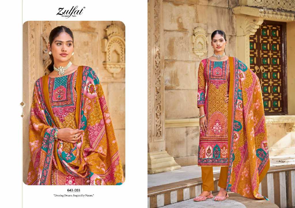 Zulfat Malang Wholesale Pure Cotton With Heavy Handwork Dress Material