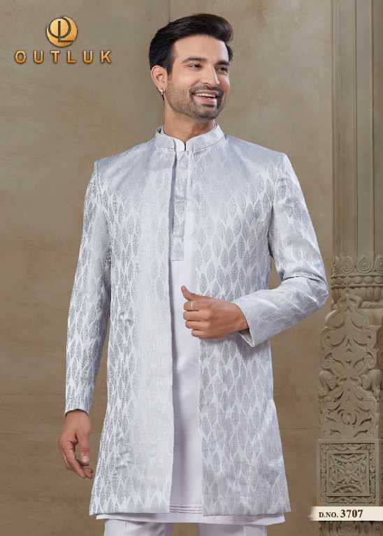 Outluk Wedding Collection Vol-37 Wholesale Mens Jacket With Kurta With Pant
