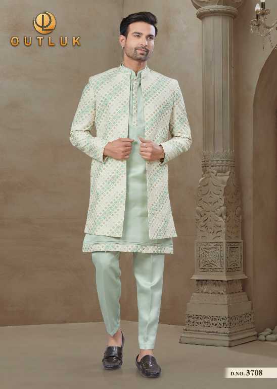 Outluk Wedding Collection Vol-37 Wholesale Mens Jacket With Kurta With Pant