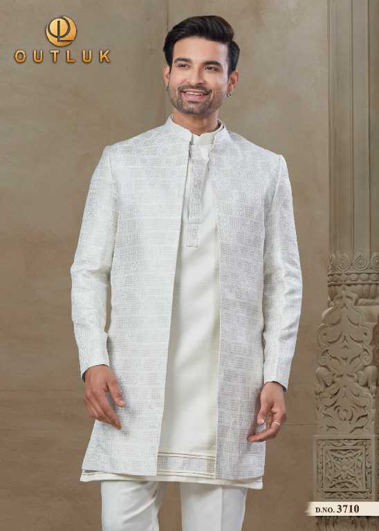 Outluk Wedding Collection Vol-37 Wholesale Mens Jacket With Kurta With Pant