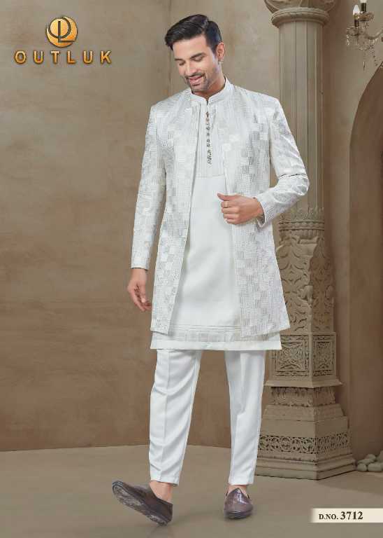 Outluk Wedding Collection Vol-37 Wholesale Mens Jacket With Kurta With Pant