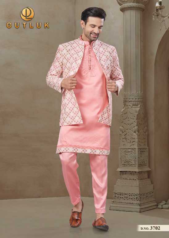 Outluk Wedding Collection Vol-37 Wholesale Mens Jacket With Kurta With Pant