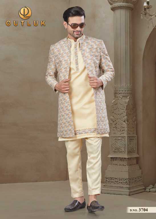 Outluk Wedding Collection Vol-37 Wholesale Mens Jacket With Kurta With Pant