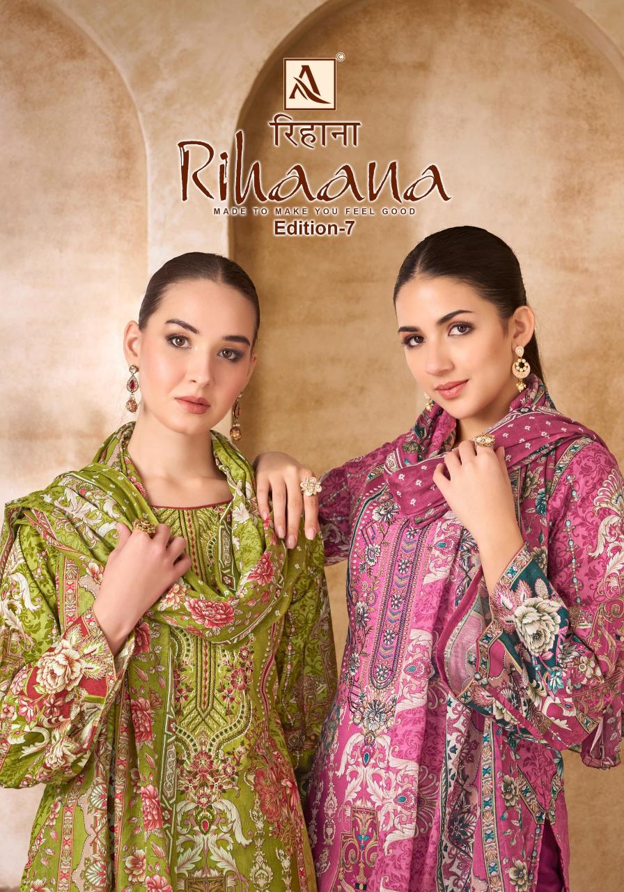 alok rihaana vol 7 cambric cotton model pakistani print dress material online