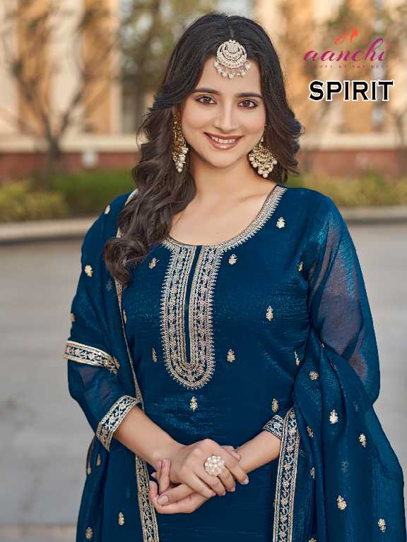 Aanchi Spirit Wholesale 3 Piece Set Straight Concept Readymade Suits