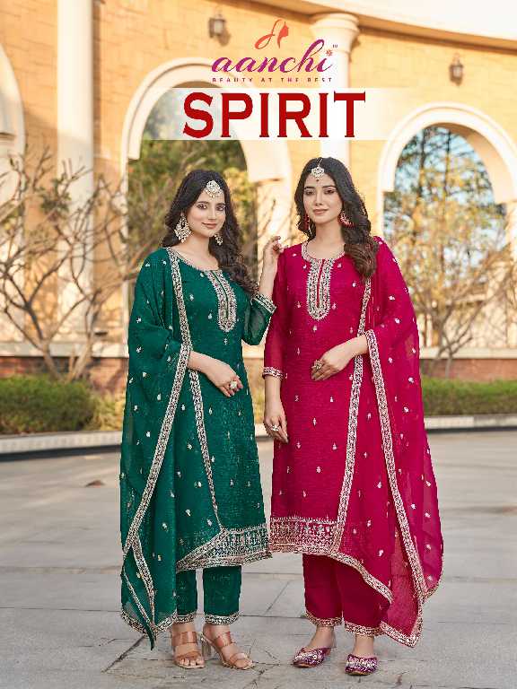 Aanchi Spirit Wholesale 3 Piece Set Straight Concept Readymade Suits