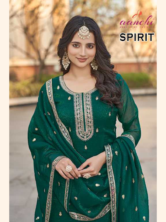 Aanchi Spirit Wholesale 3 Piece Set Straight Concept Readymade Suits