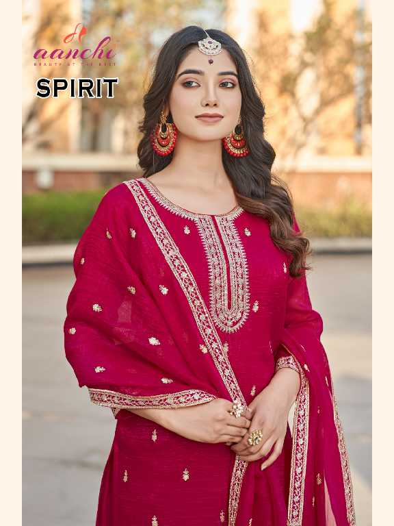 Aanchi Spirit Wholesale 3 Piece Set Straight Concept Readymade Suits